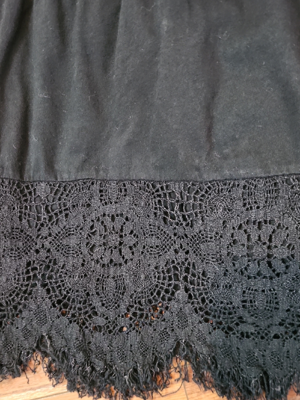 Prana Black Lace Edged Cotton Skirt - Picture 5 of 5
